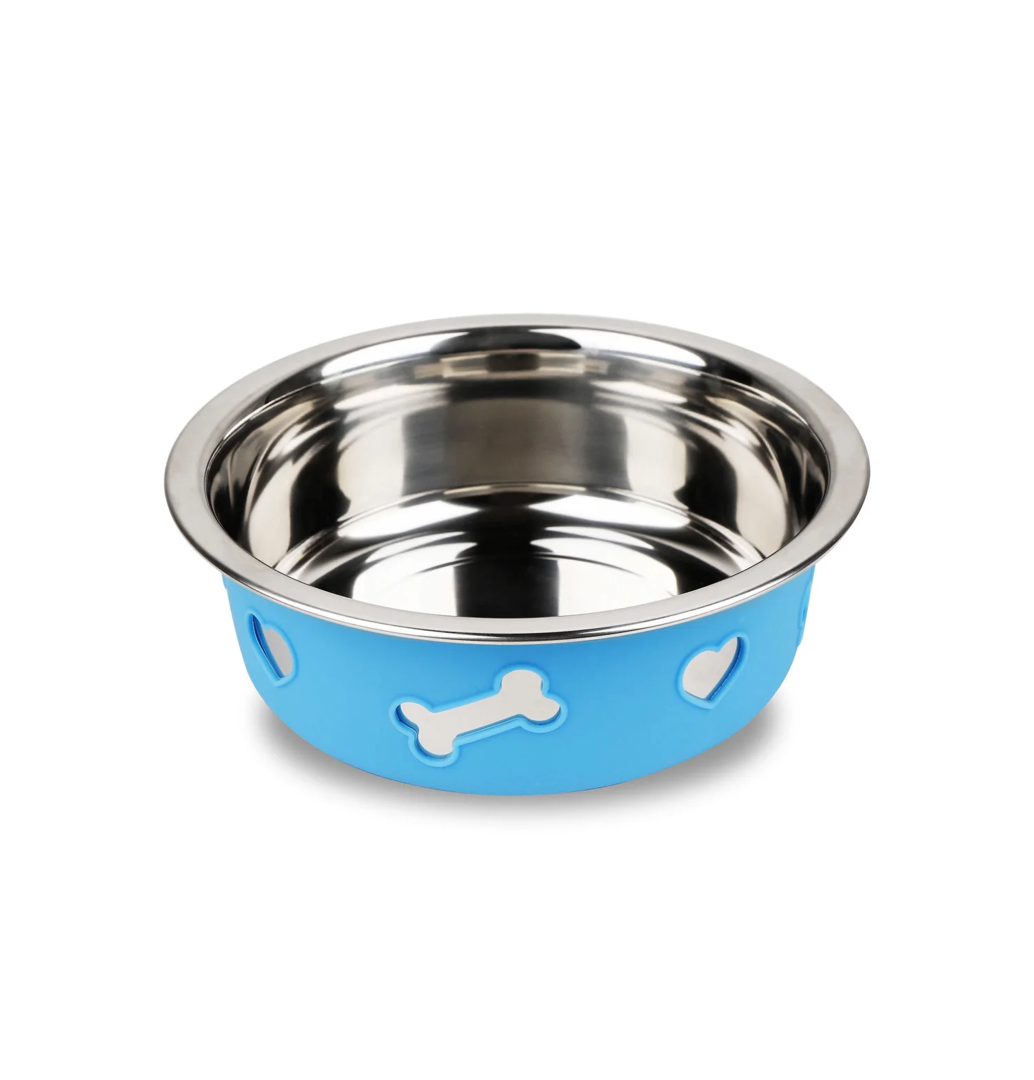Blue Heart & Bone Dog Bowl size M