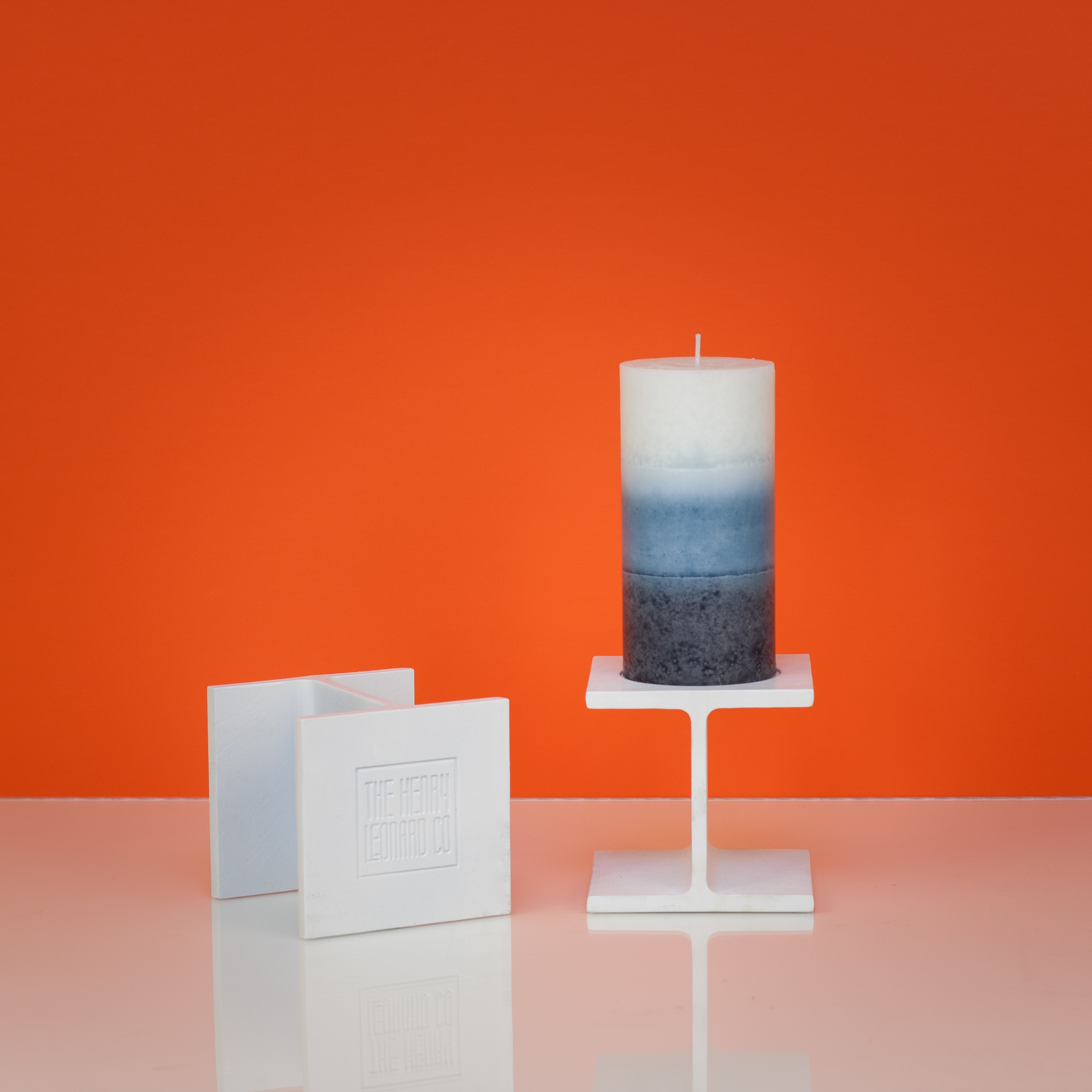Henry Leonard W4 Candle Holder Gloss White Finish