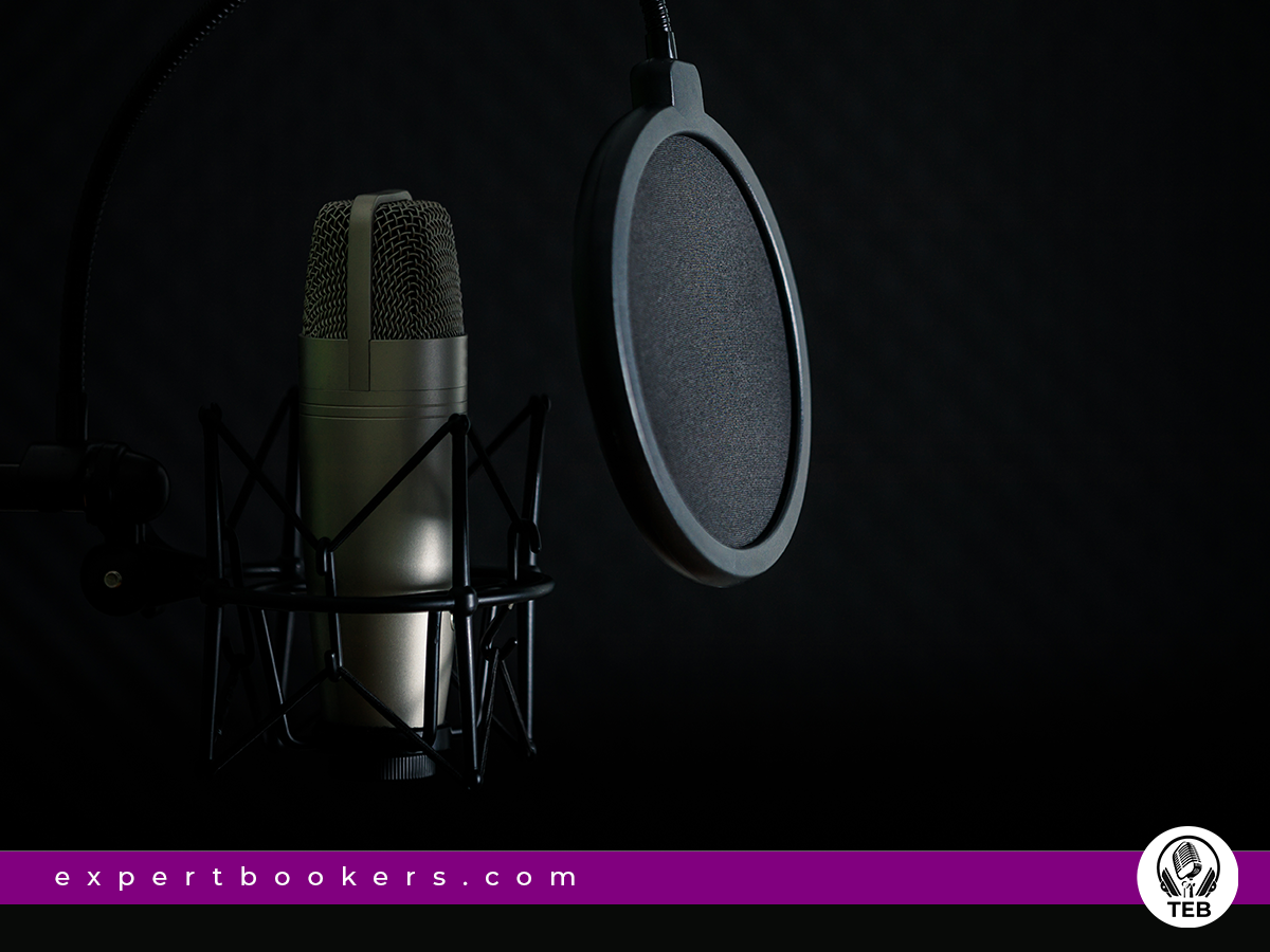 The Shure MV7+ USB microphone setup on a desk, ideal for professional remote podcast guests.