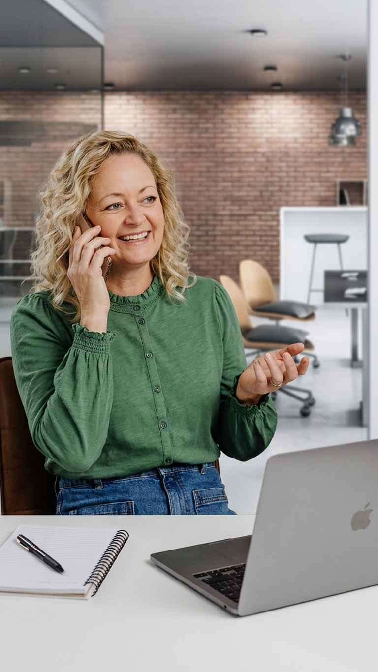 ExpertBookers Founder Natalie Davey Booking a podcast interview for a Business Coach