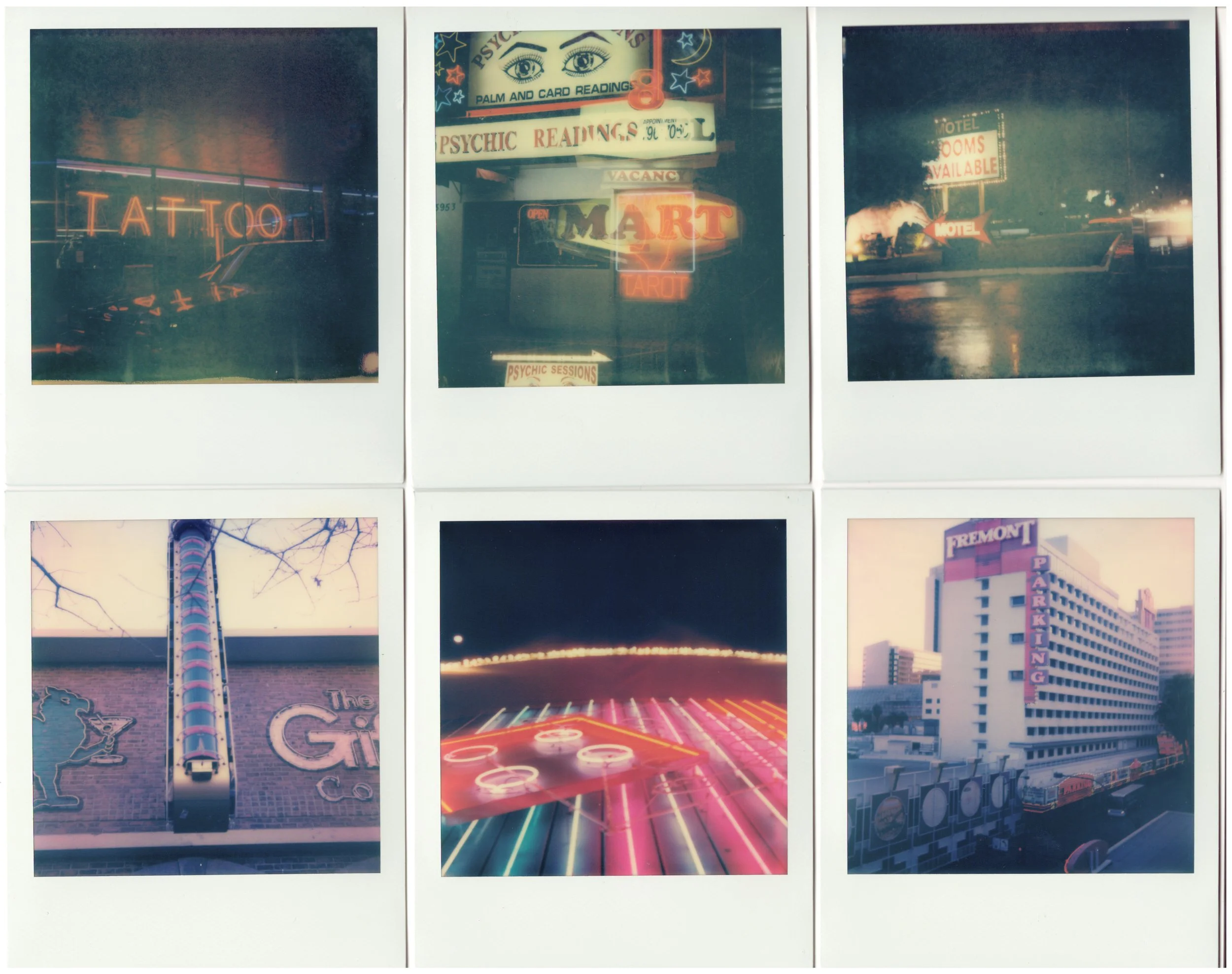Polaroid, Polaroid SX70 Film, Las Vegas, Diamond Inn, Crown Electric Tattoo, The Griffin, Fremont Street, Las Vegas B