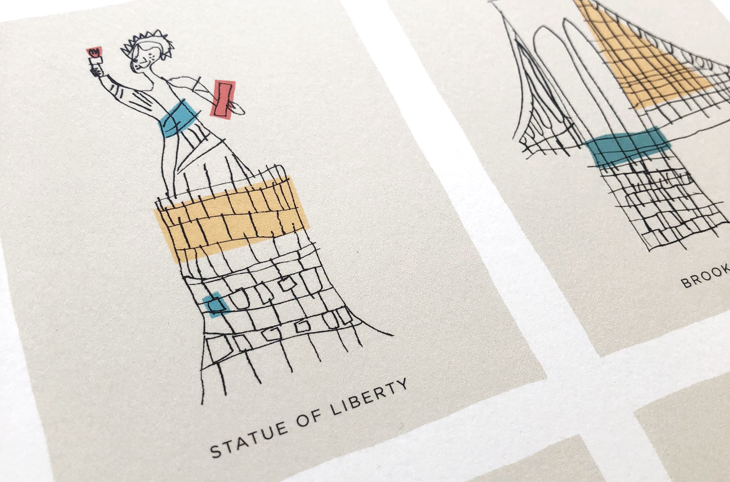 New York art print detail