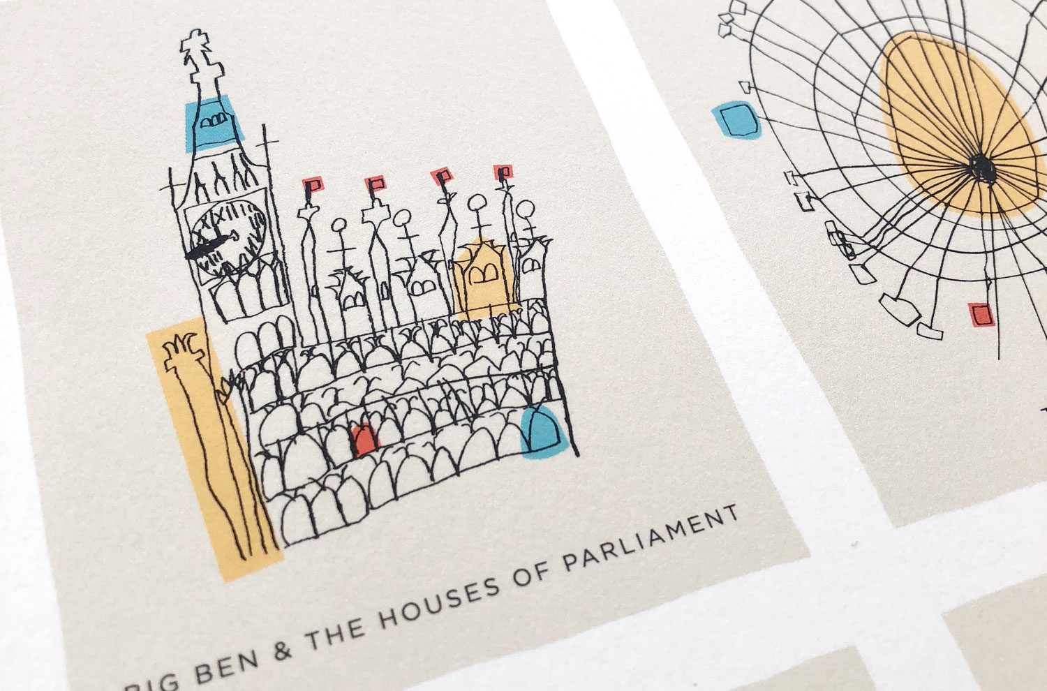 London art print detail