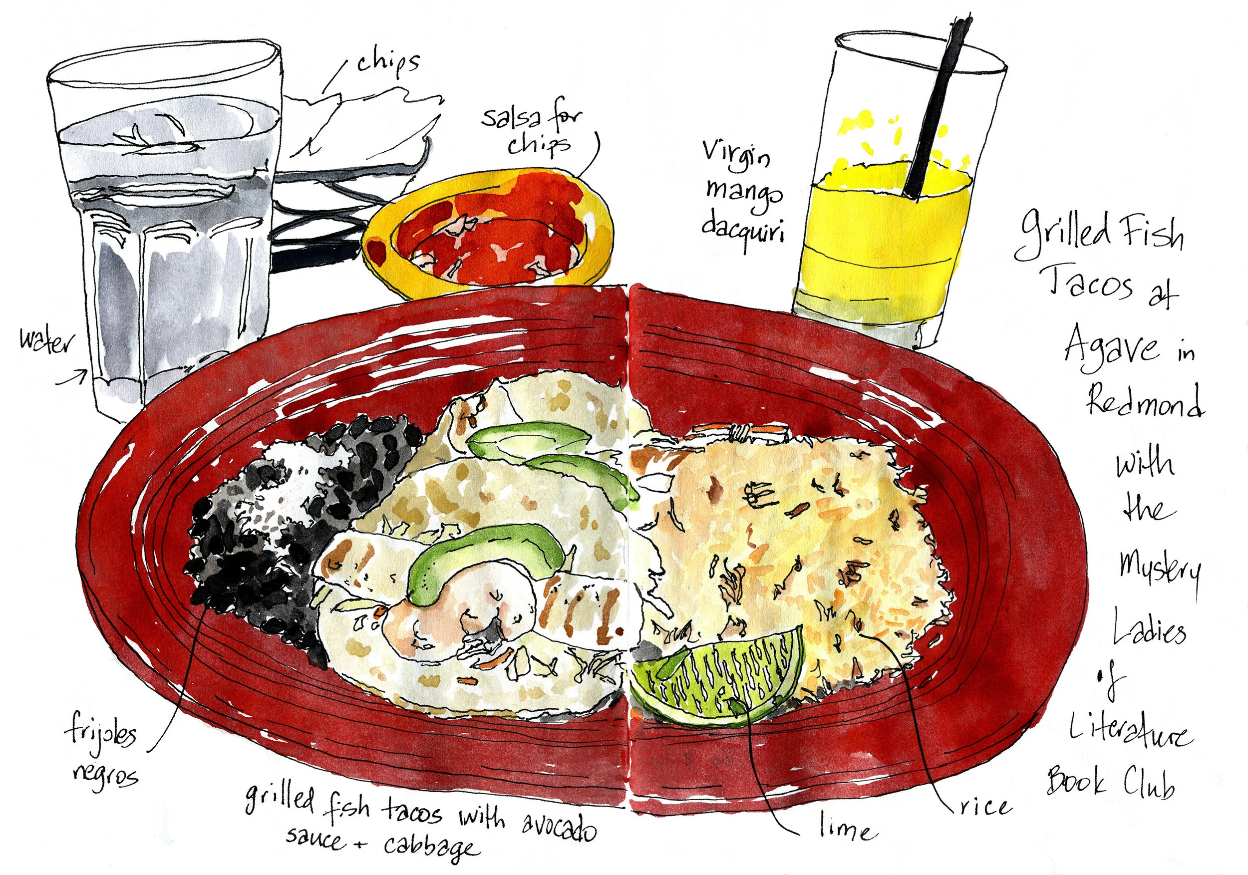1st Taco Meal for the Sketchbook Project 2018