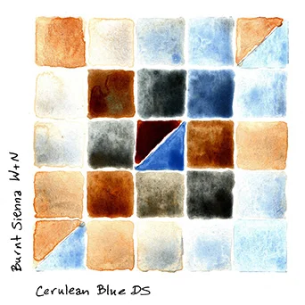Burnt Sienna and Cerulean Blue Mix 2
