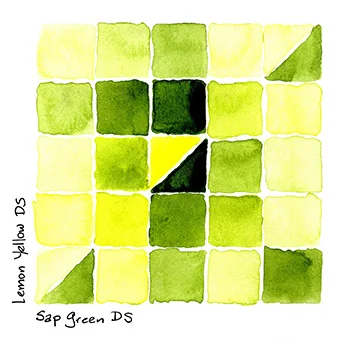 Lemon Yellow and Sap Green
