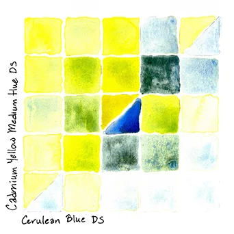 Cadmium Yellow Medium Hue and Cerulean Blue