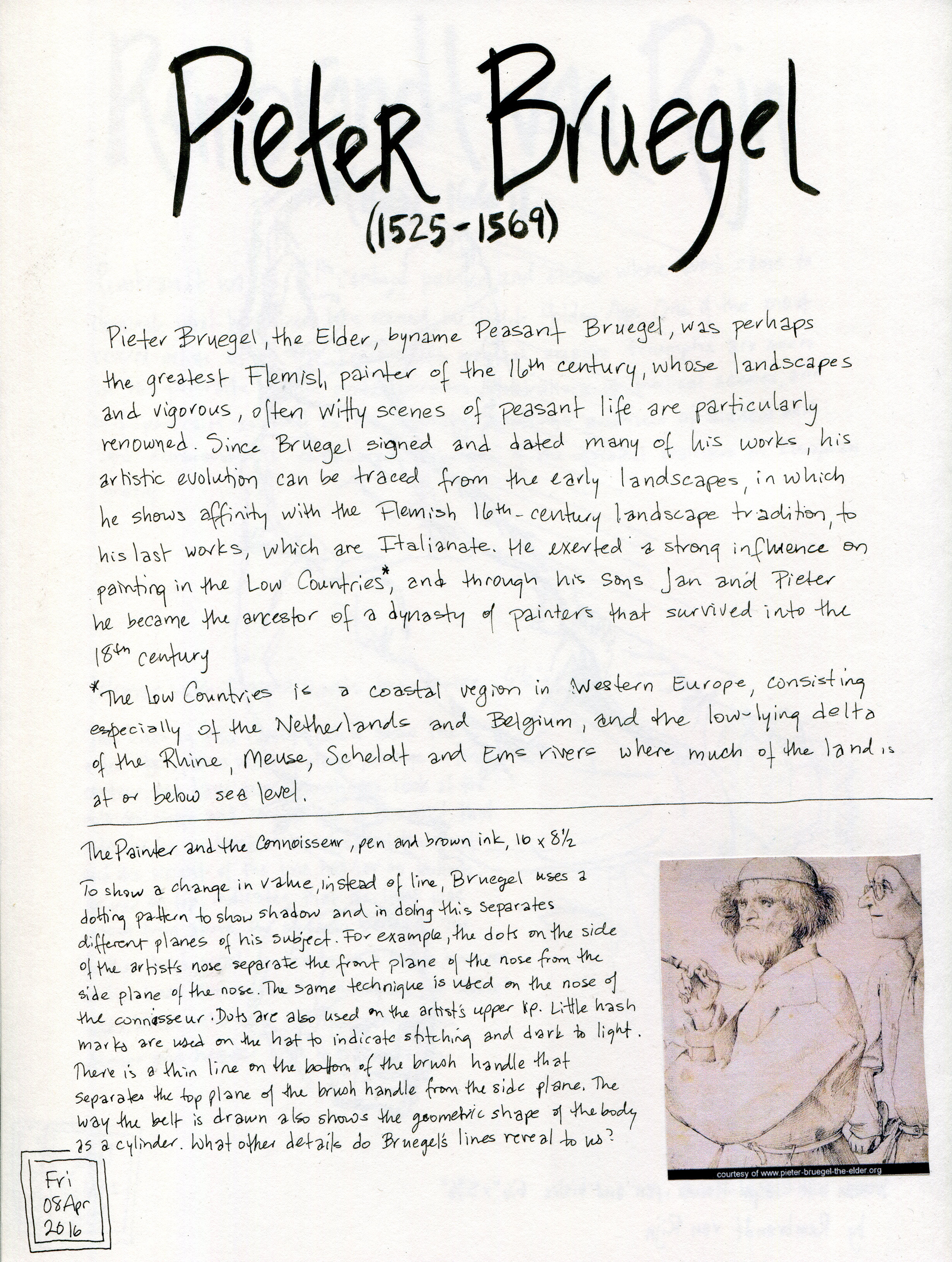 Notes on Pieter Bruegel