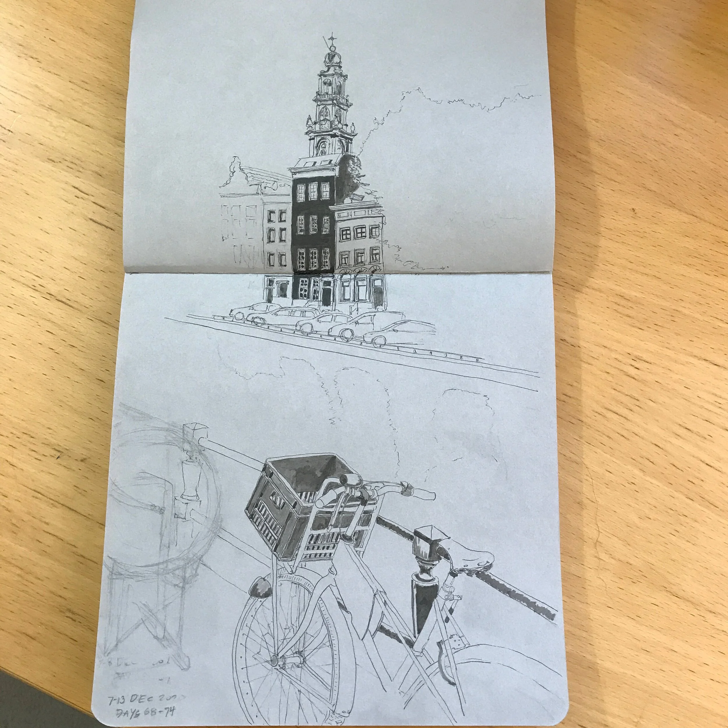 Drawing Amsterdam Dailies, Day 74 - 13 December 2020