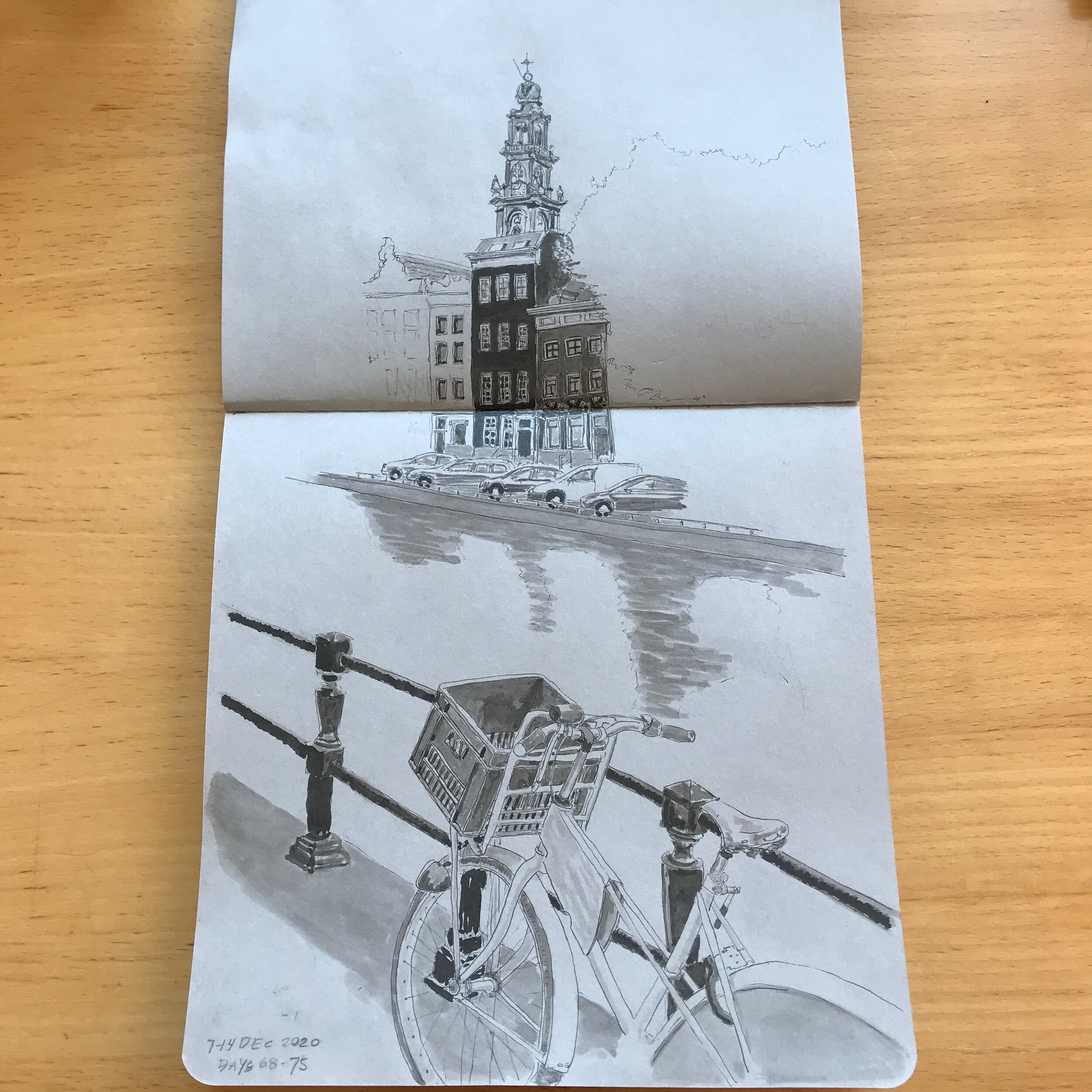 Drawing Amsterdam Dailies, Day 75 - 14 December 2020