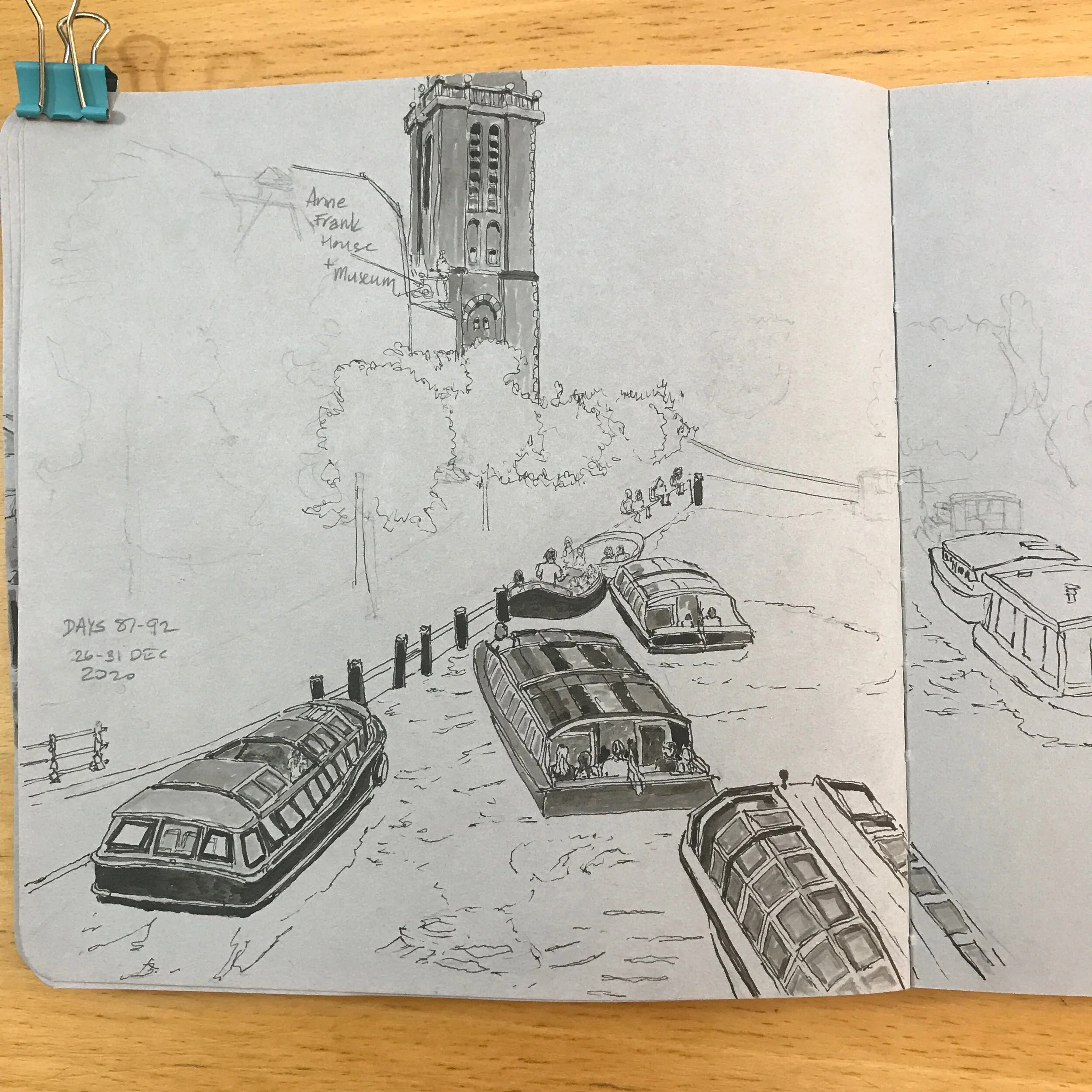 Drawing Amsterdam Dailies, Day 92 - 31 December 2020