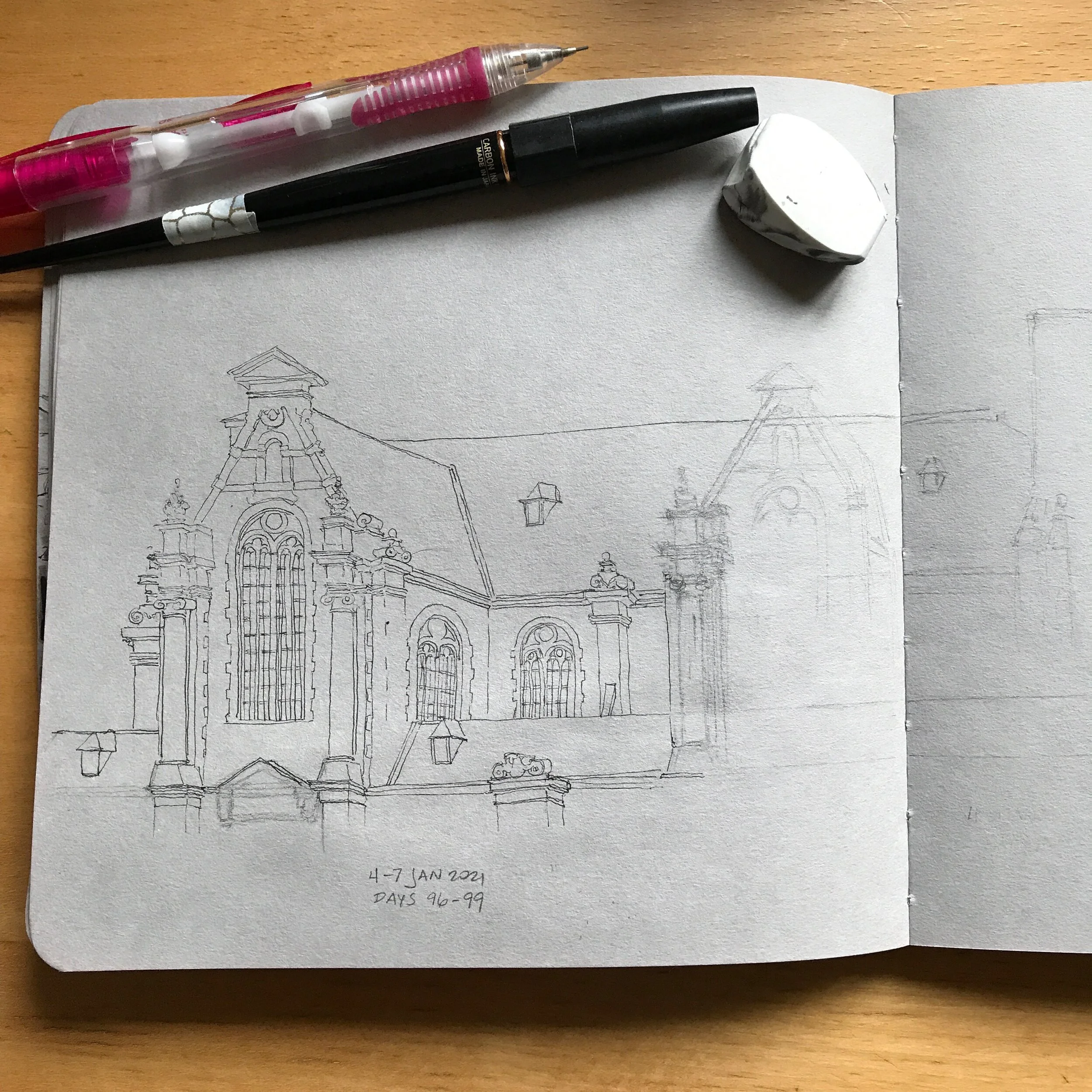 Drawing Amsterdam Dailies, Day 99 - 07 January 2021