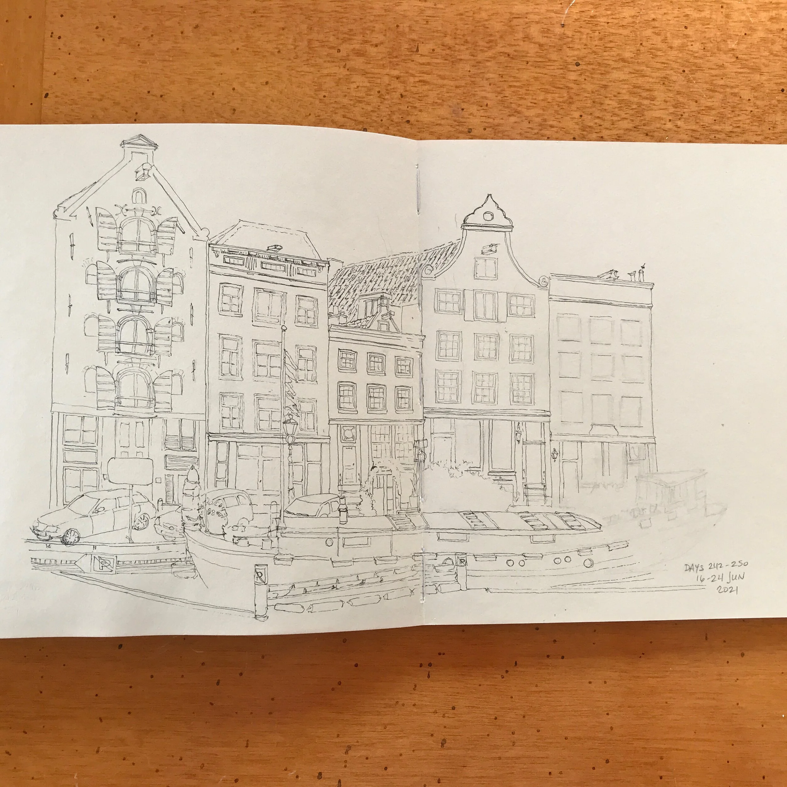 Drawing Amsterdam Dailies, Day 250 - 24 June 2021
