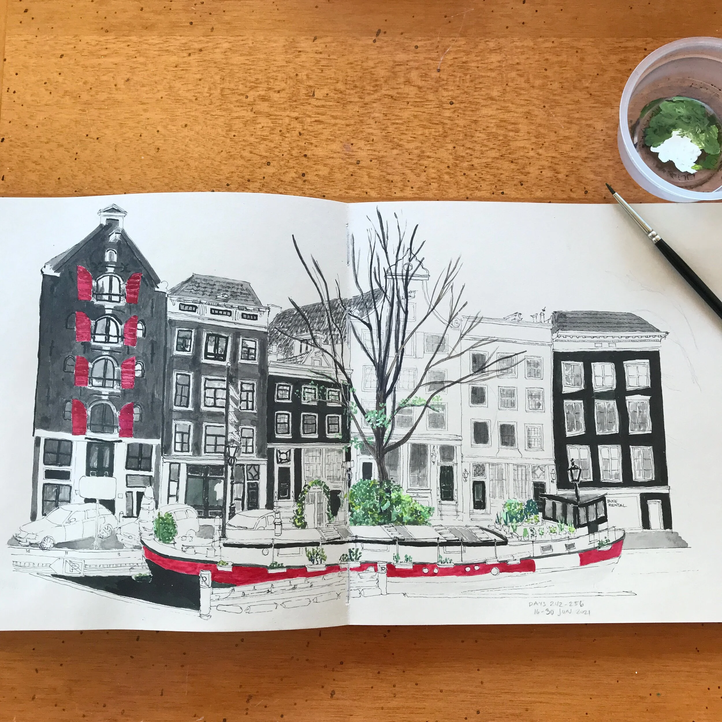 Drawing Amsterdam Dailies, Day 256 - 30 June 2021