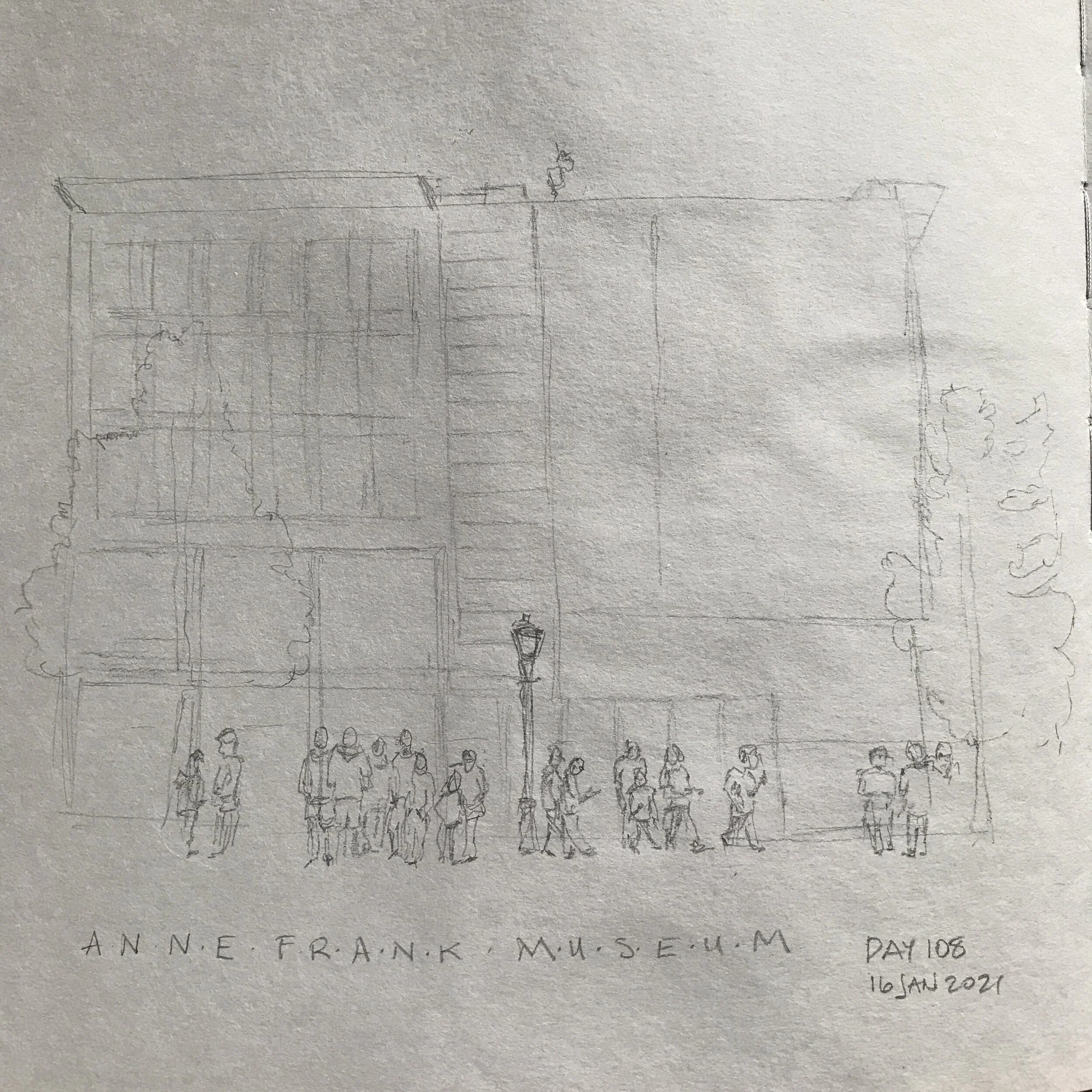 Drawing Amsterdam Dailies, Day 108 - 16 January 2021