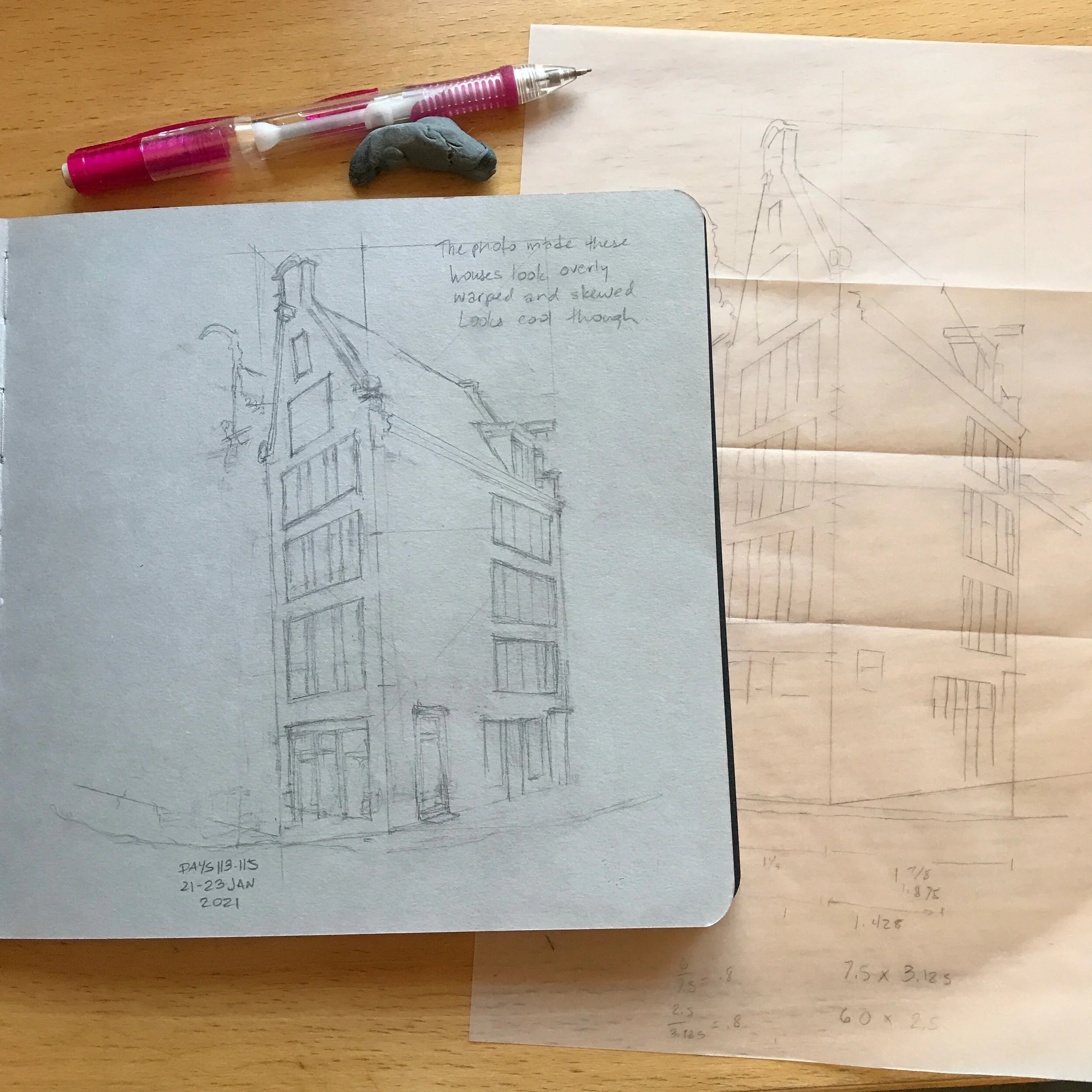 Drawing Amsterdam Dailies, Day 115 - 23 January 2021