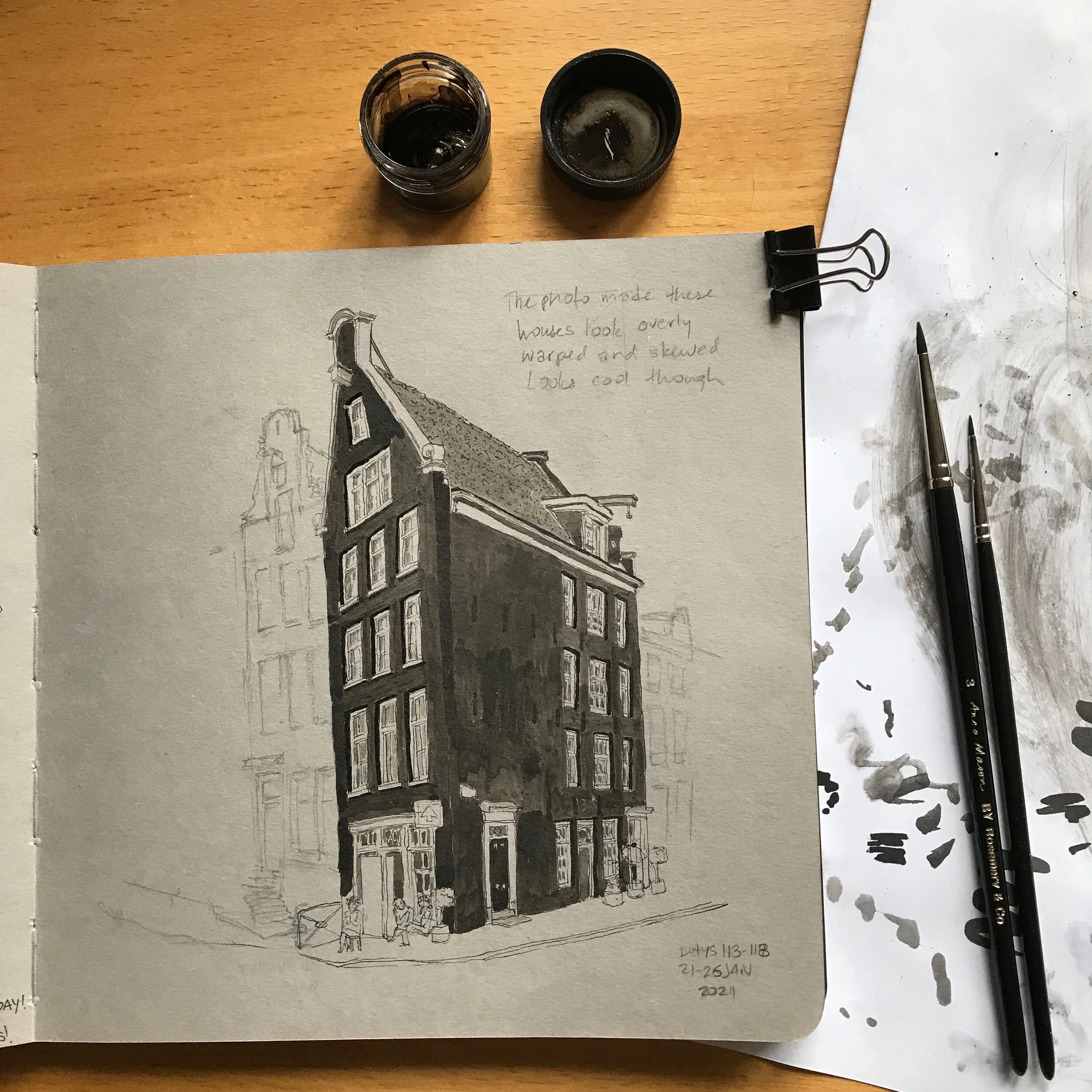 Drawing Amsterdam Dailies, Day 118 - 26 January 2021