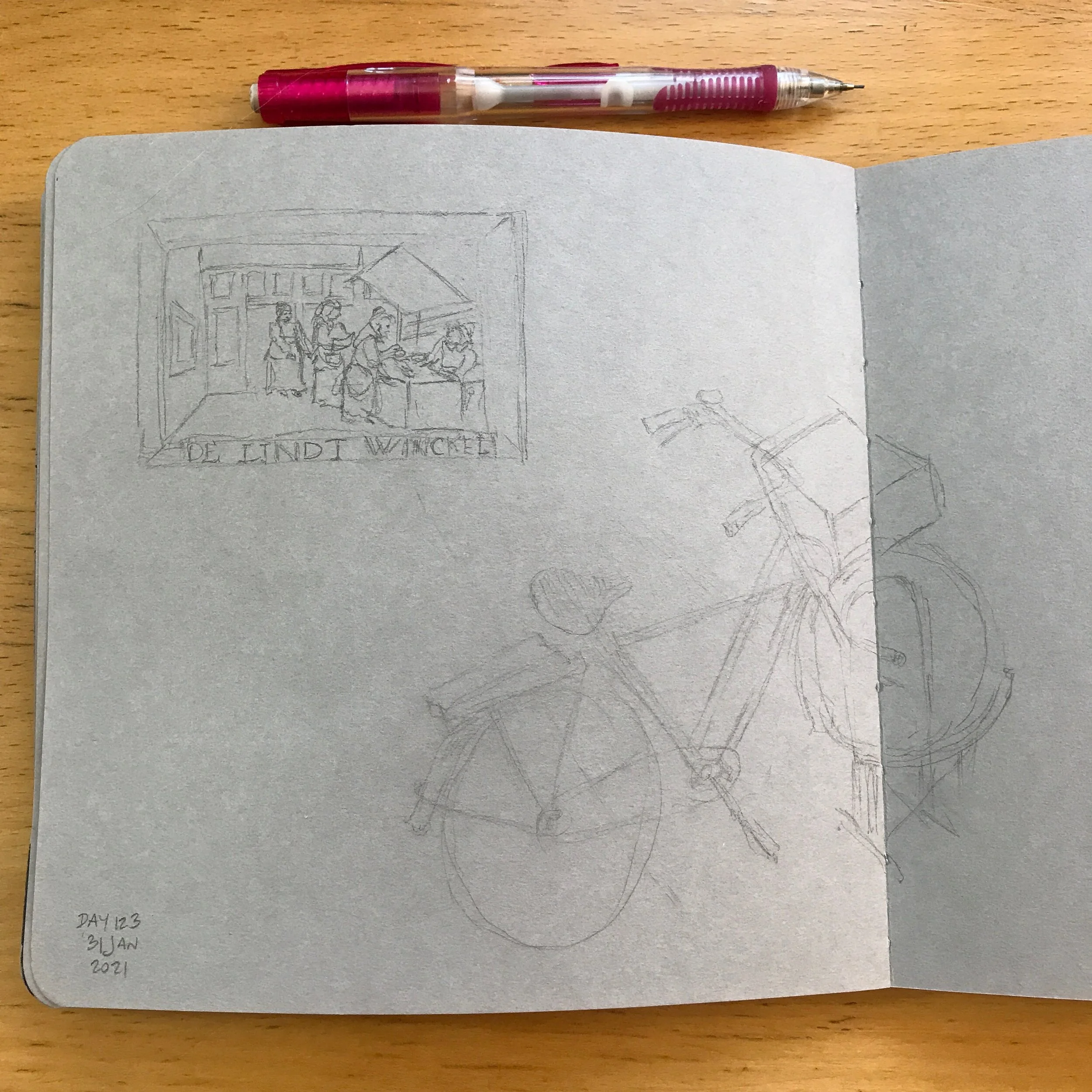 Drawing Amsterdam Dailies, Day 123 - 31 January 2021