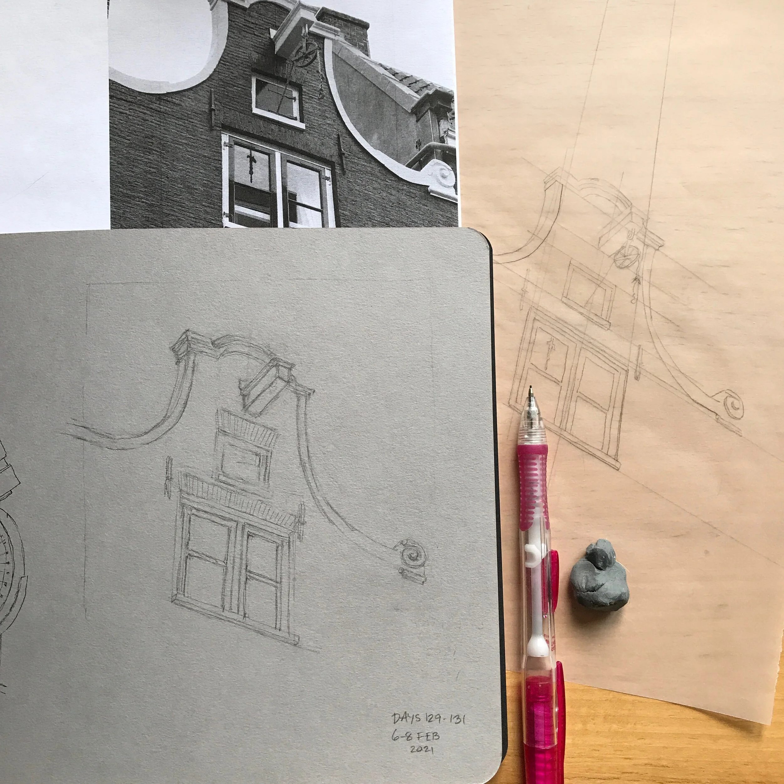 Drawing Amsterdam Dailies, Day 131 - 08 February 2021