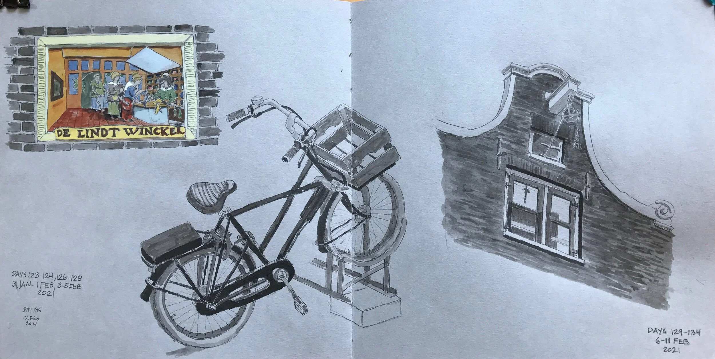 Drawing Amsterdam Dailies, Day 135 - 12 February 2021