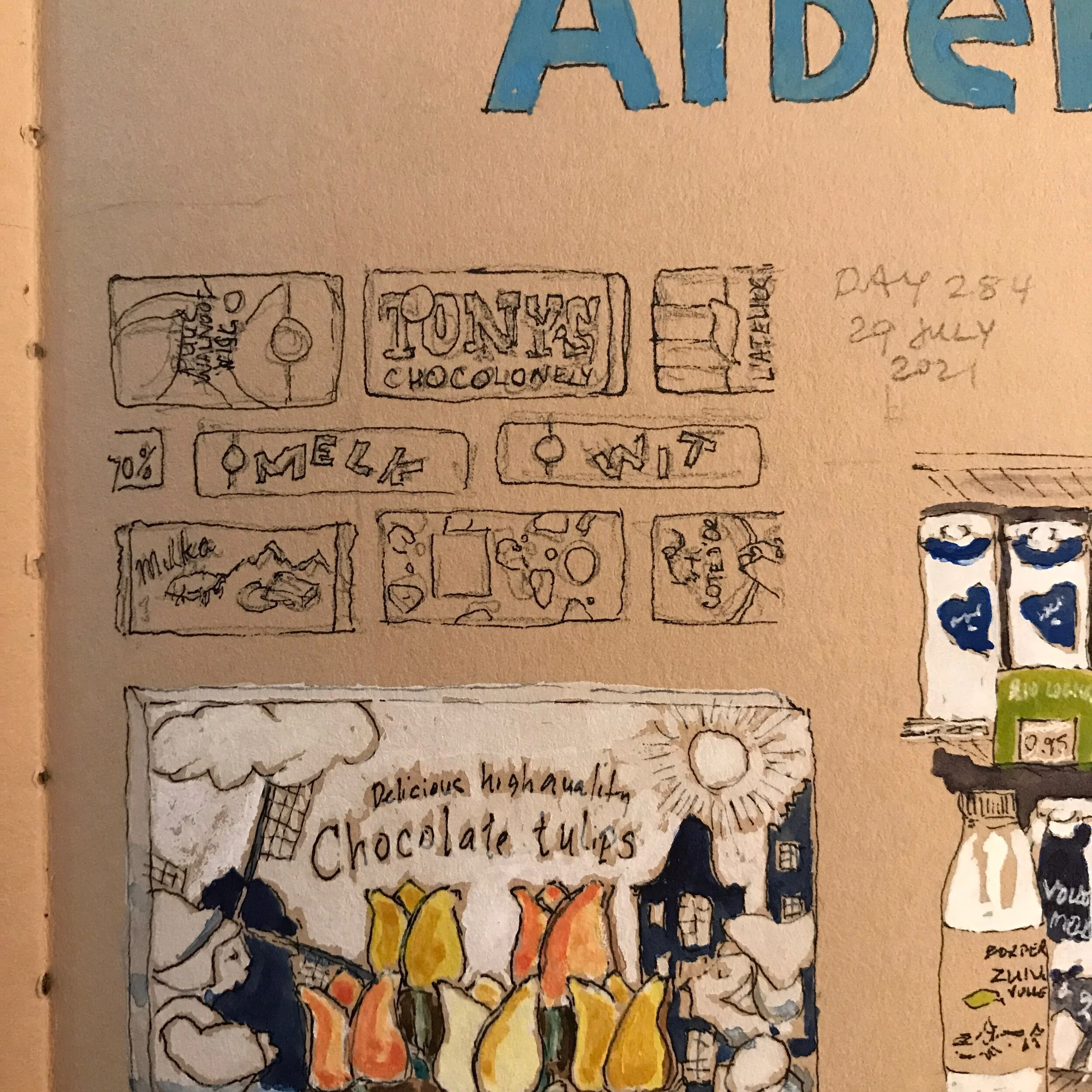Drawing Amsterdam Dailies, Day 284 - 29 July 2021