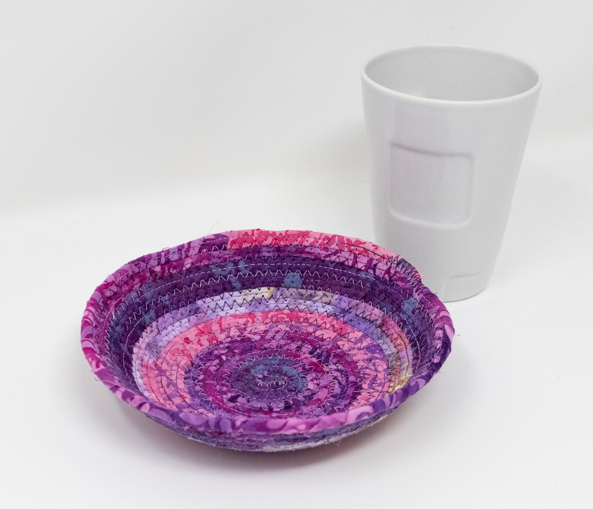 Pink and Purple Coiled Bowl