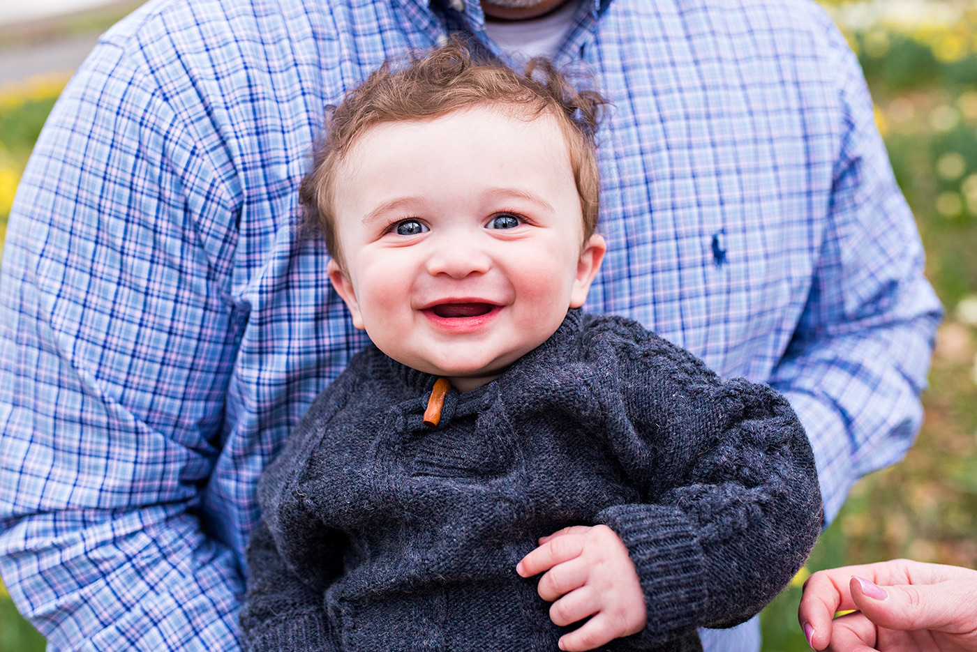 infant boy with curly brown hair and blue eyes hubbard park meriden connecticut family photography