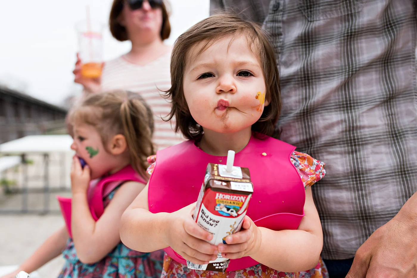 little girl drinking milk ct family photographer