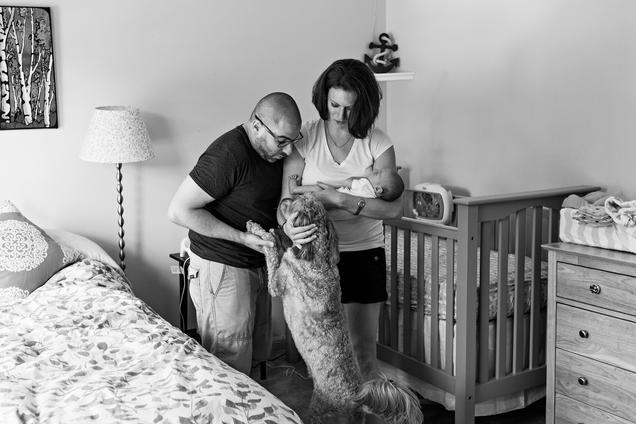 connecticut newborn photographer in nursery