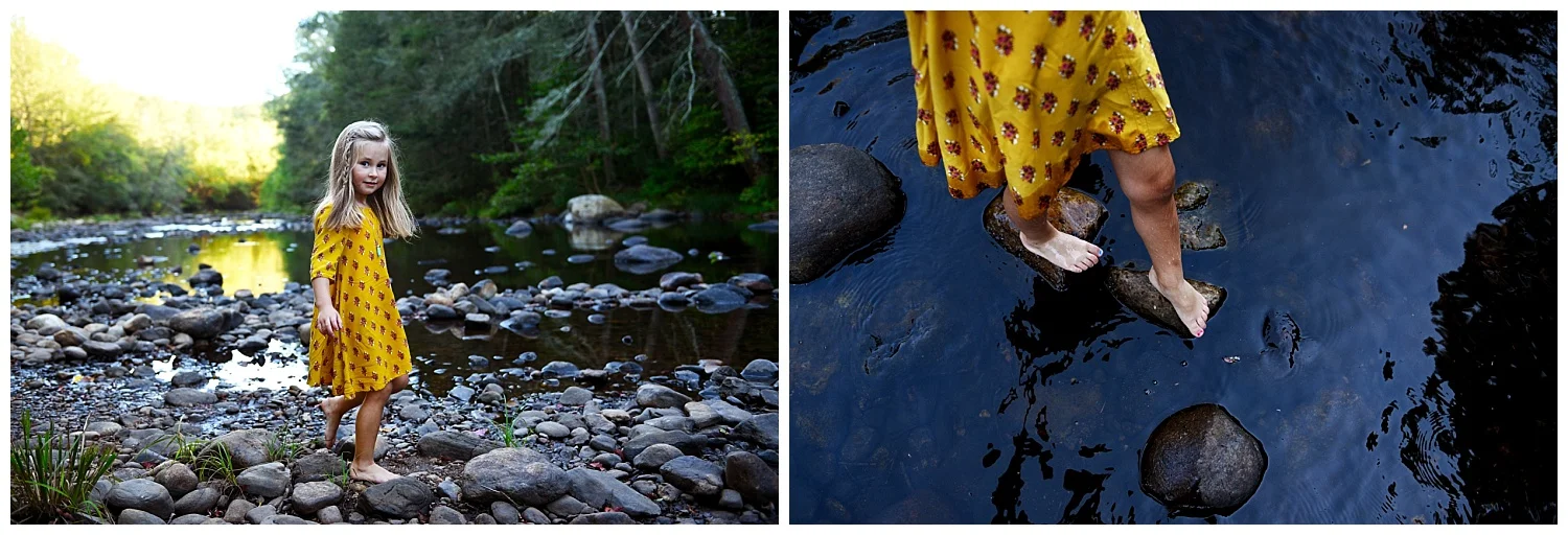 playing in the river at this new canaan, ct family photography. fairfield county photographer