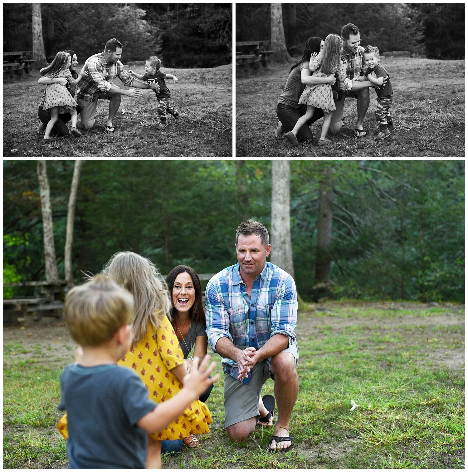 children hugging mom and dad fairfield county family photography
