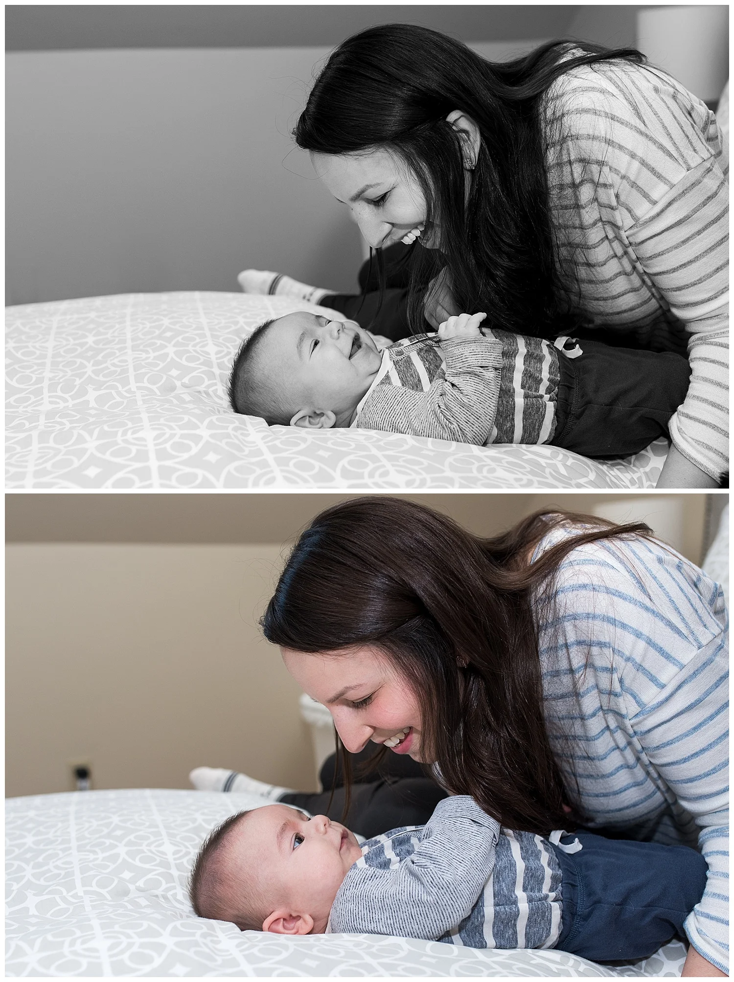 mom and baby laughing at hartford county, ct family photography