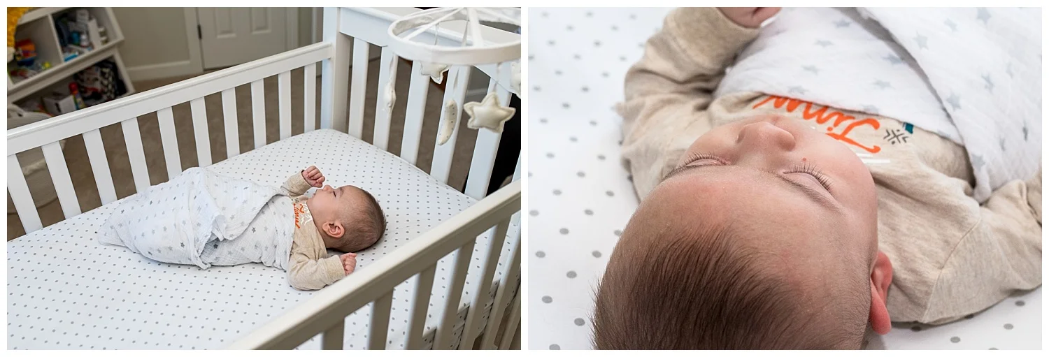 baby sleeping in crib glastonbury, ct family photography