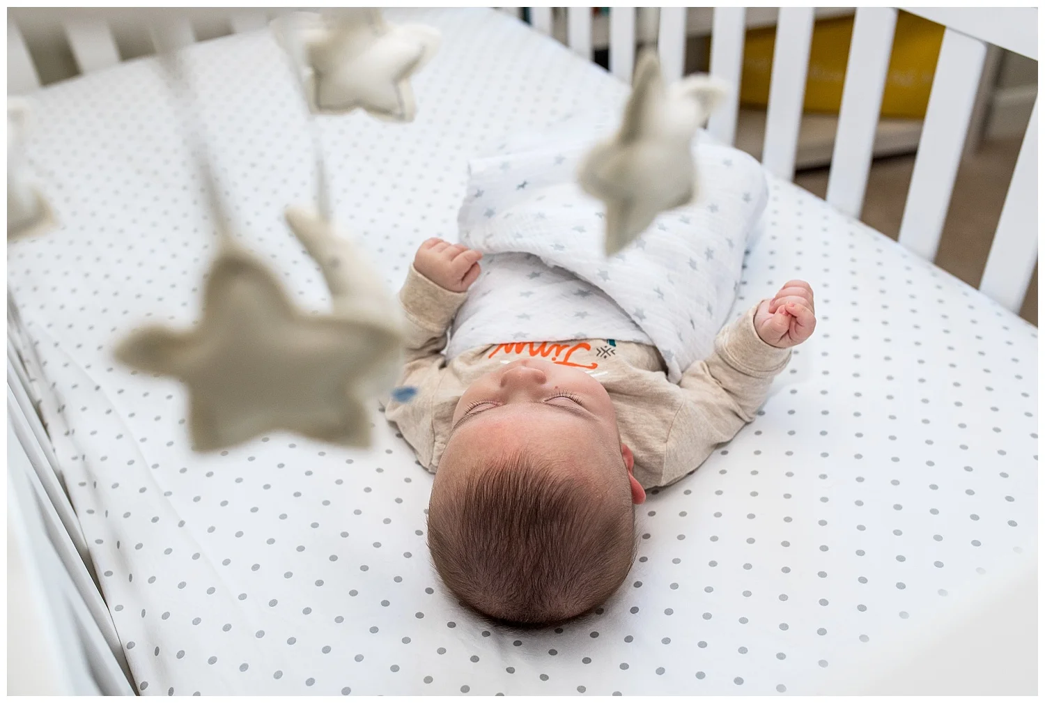 baby sleeping in crib hartford county, ct family photography