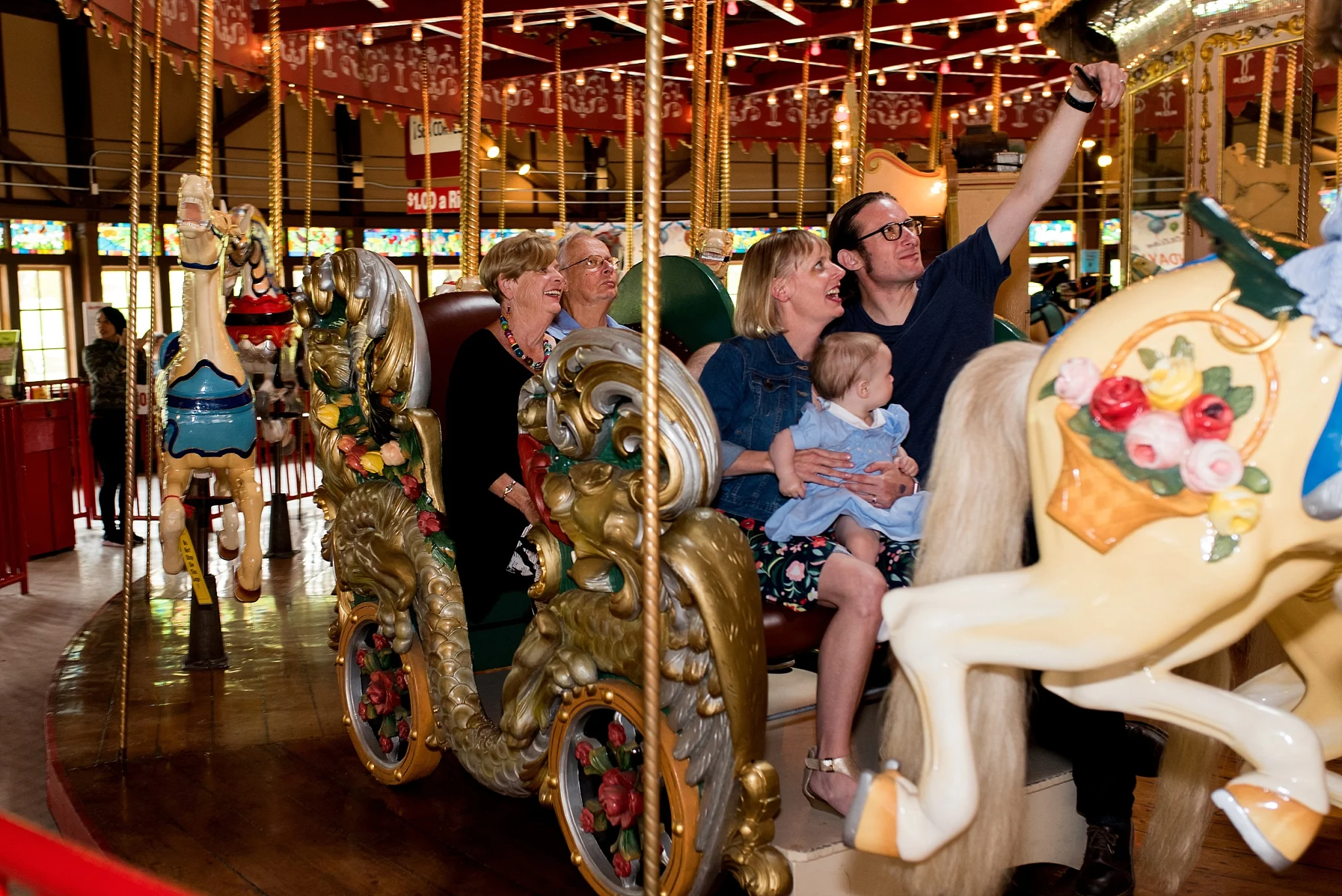 carousel at bushnell park in hartford, ct