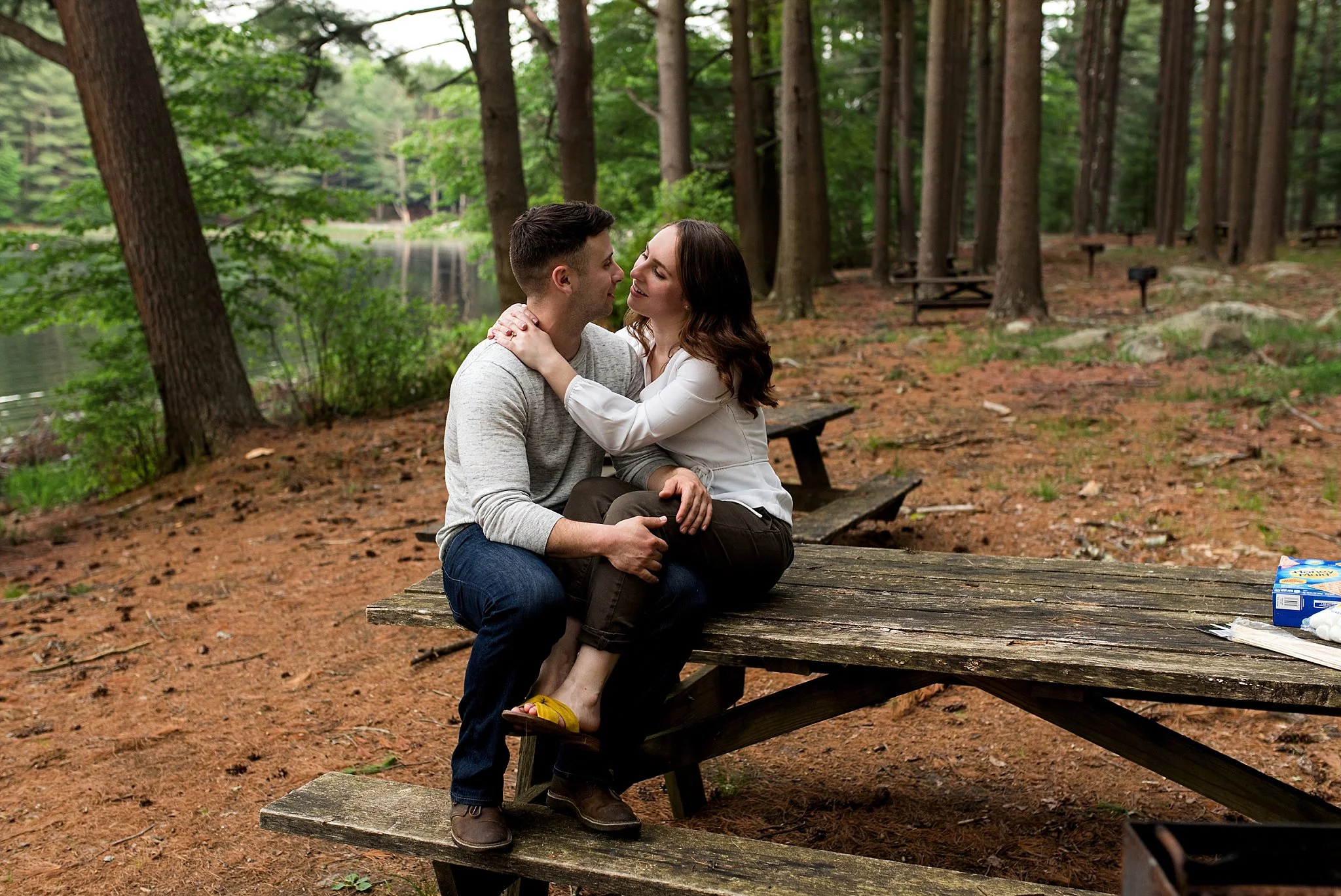 ct wedding anniversary photography in the woods
