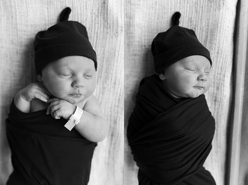 newborn baby boy at fresh 48 hospital CT newborn photography in