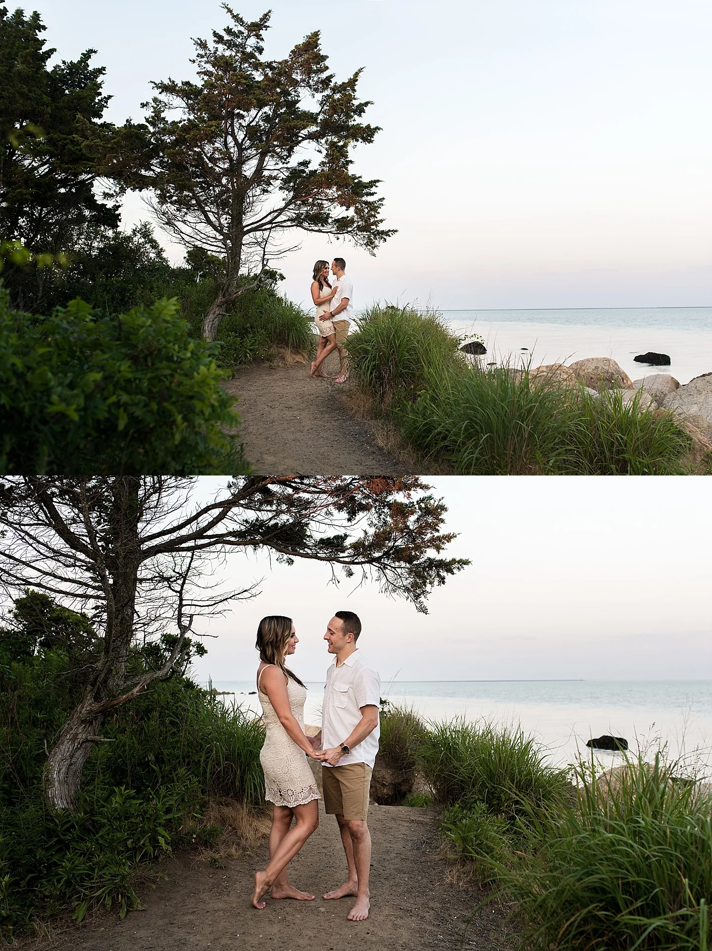 connecticut couple at the beach in madison, ct.
