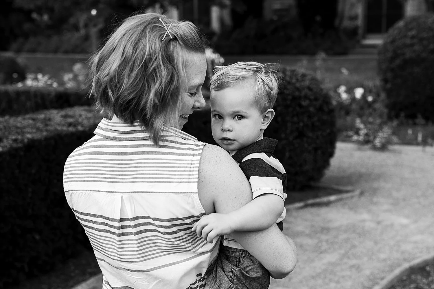 Mother and son portrait at Harkness Park in Waterford, CT