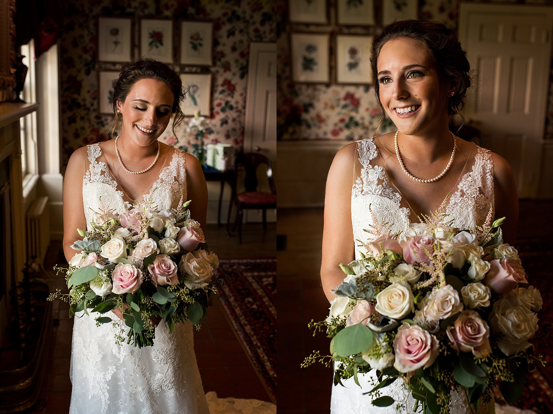 Bride portraits at Hillstead Museum wedding venue