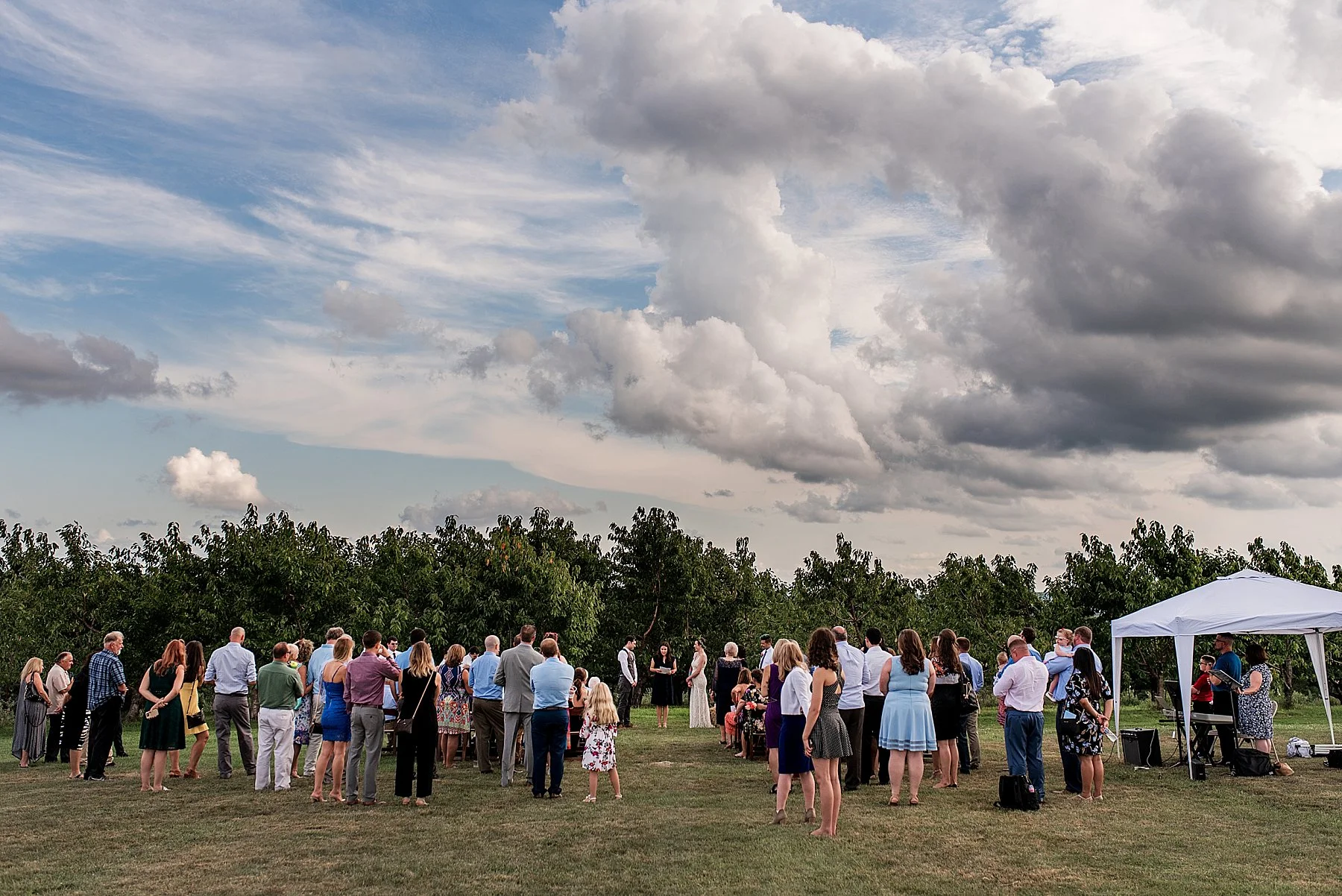 Wedding ceremony at March Farms in Litchfield County