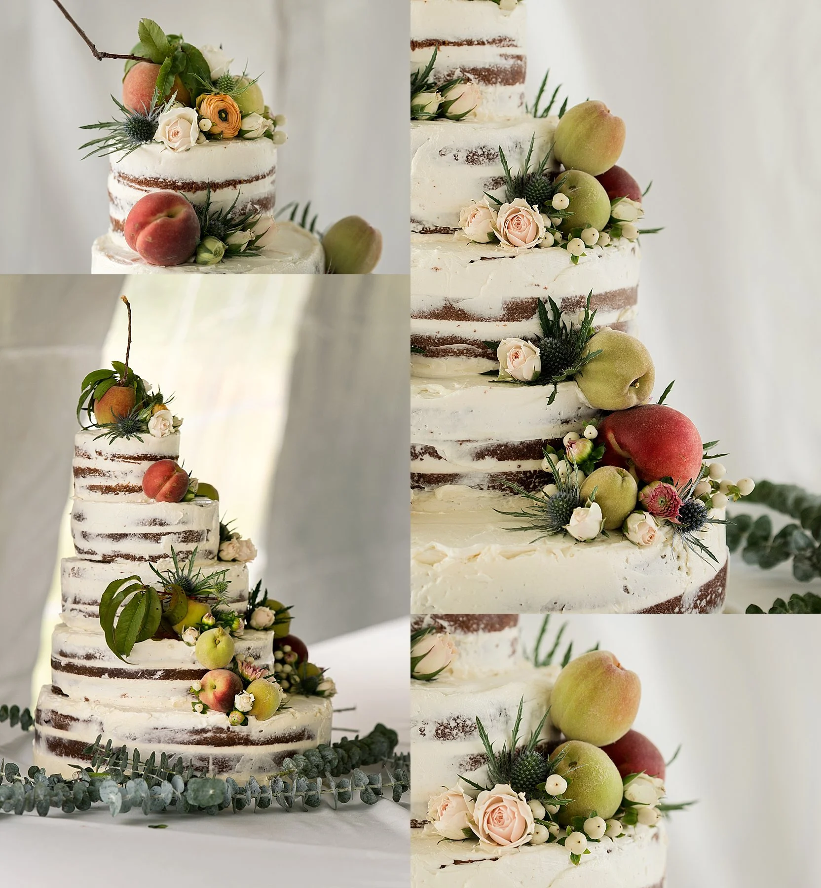 rustic peach wedding cake. CT wedding photographer.