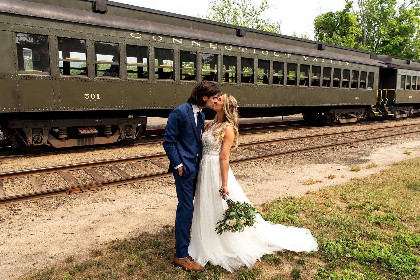 How many people do you think i photoshopped out of the windows of a this train? 

When your bride has a vision and the train happens to show up with just enough time to run over for a quick photo after you weren&rsquo;t sure they&rsquo;d show up at a