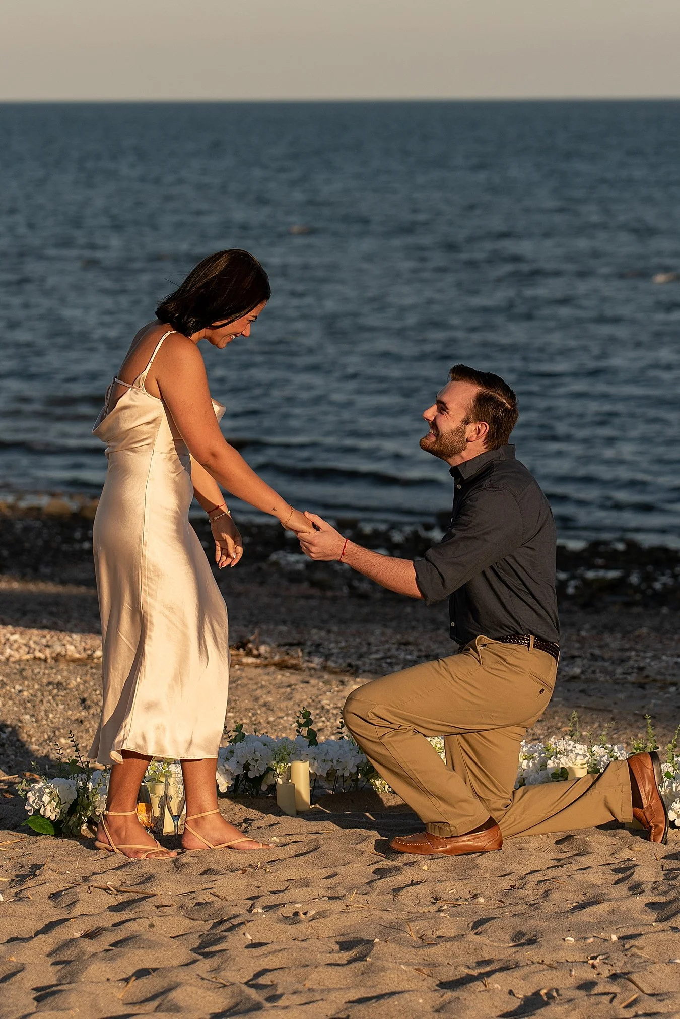 She Said Yes! A Romantic Surprise Proposal near Silver Sands State Park in Milford, CT