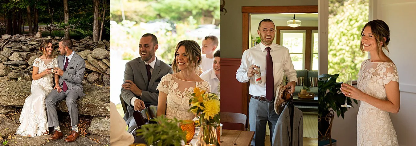 Documentary and candid wedding photographer CT capturing spontaneous wedding photos in New England wedding photography