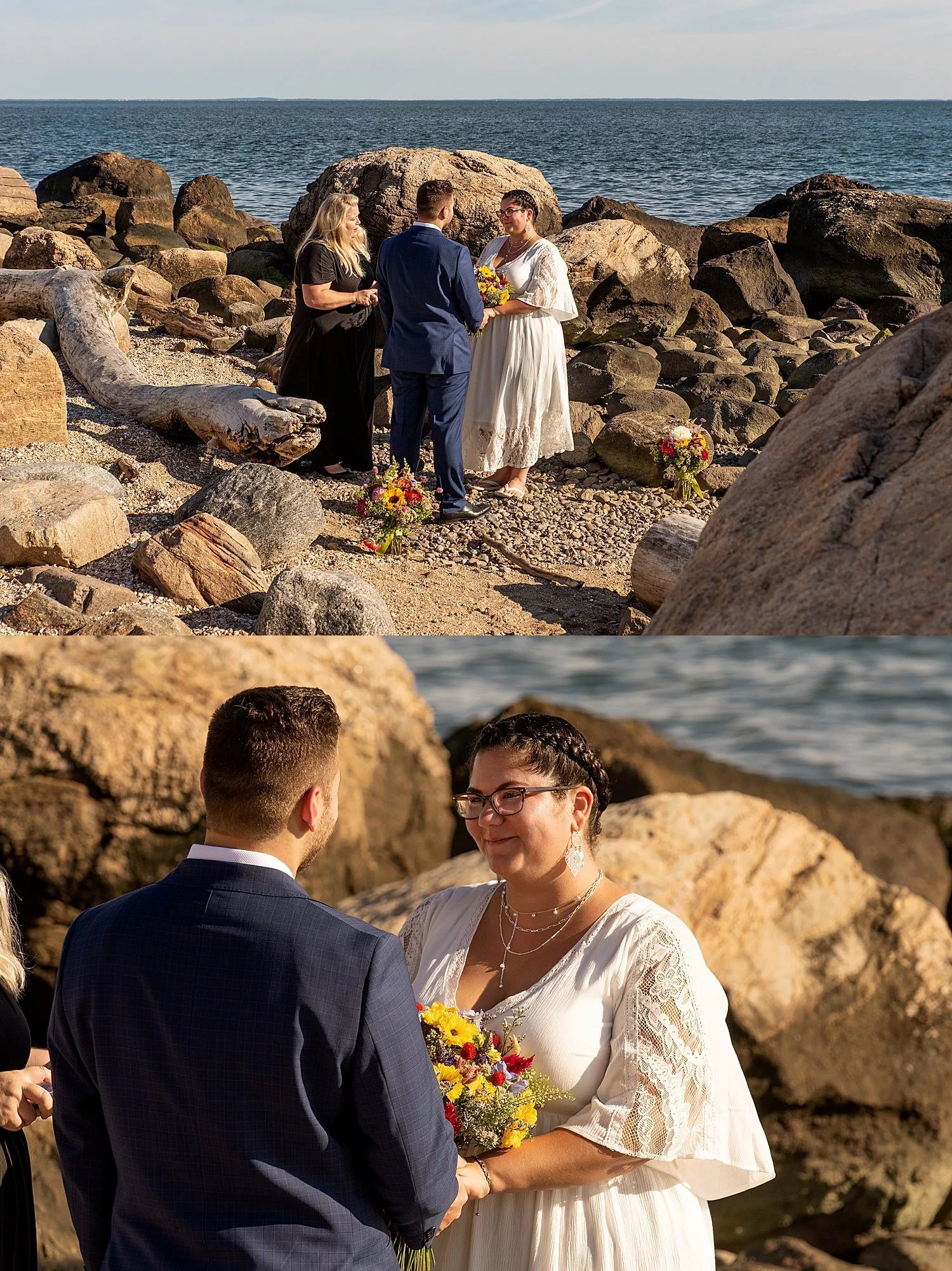 Connecticut shoreline elopement in Madison.