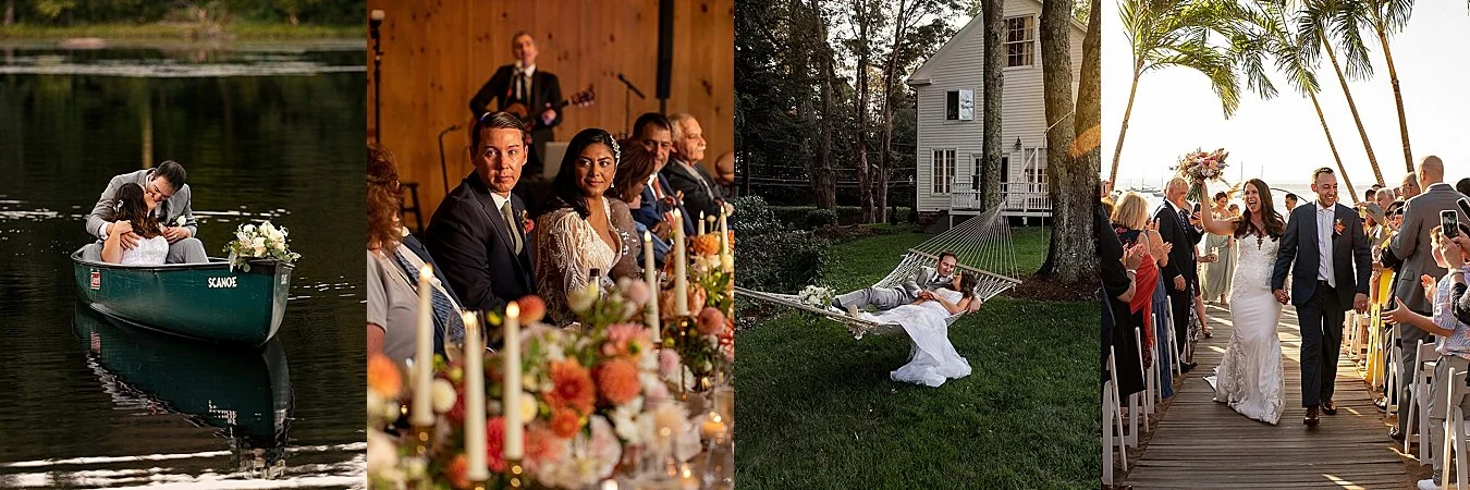 ct wedding photographer captures couples in nature and in backyard wedding celebrations