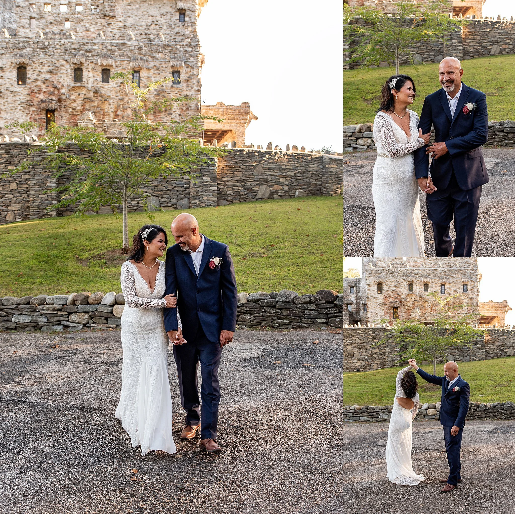 Dramatic Gillette Castle portraits Connecticut elopement