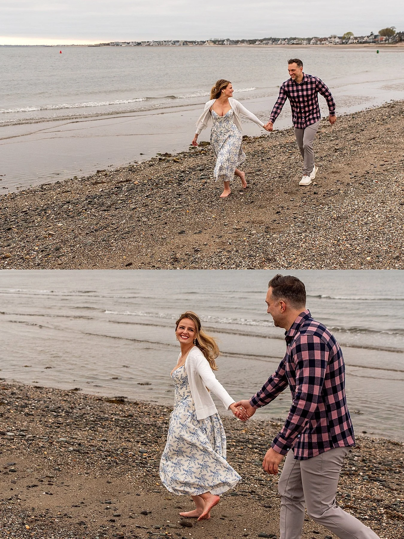Wide shot of the Milford CT coastline showing the best spots for a surprise engagement.