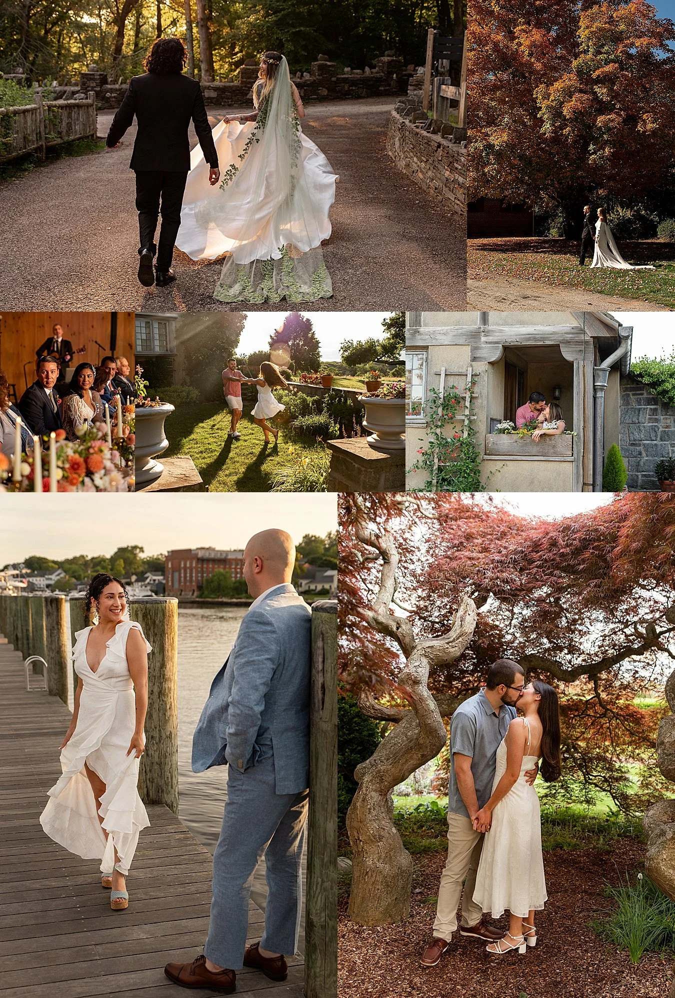 Micro wedding photographer CT specializing in intimate wedding days and backyard weddings through all of CT and New England. Capturing sunset surprise proposals and fun couples on their wedding days in a documentary candid photography style